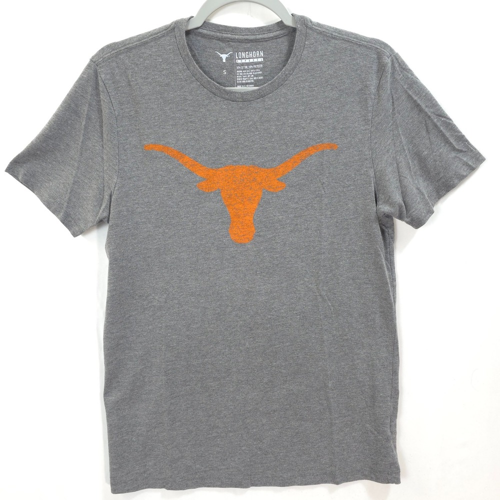 Texas Longhorn UT Distressed Graphic T-Shirt Women S Gray Collegiate Aesthetic